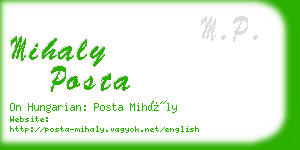 mihaly posta business card